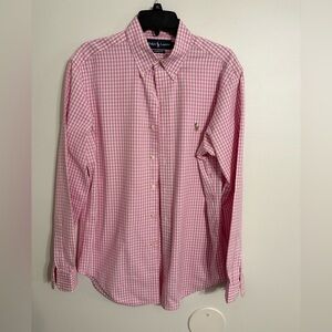 Ralph Lauren Pink Checkered Men's Shirt Size Medium